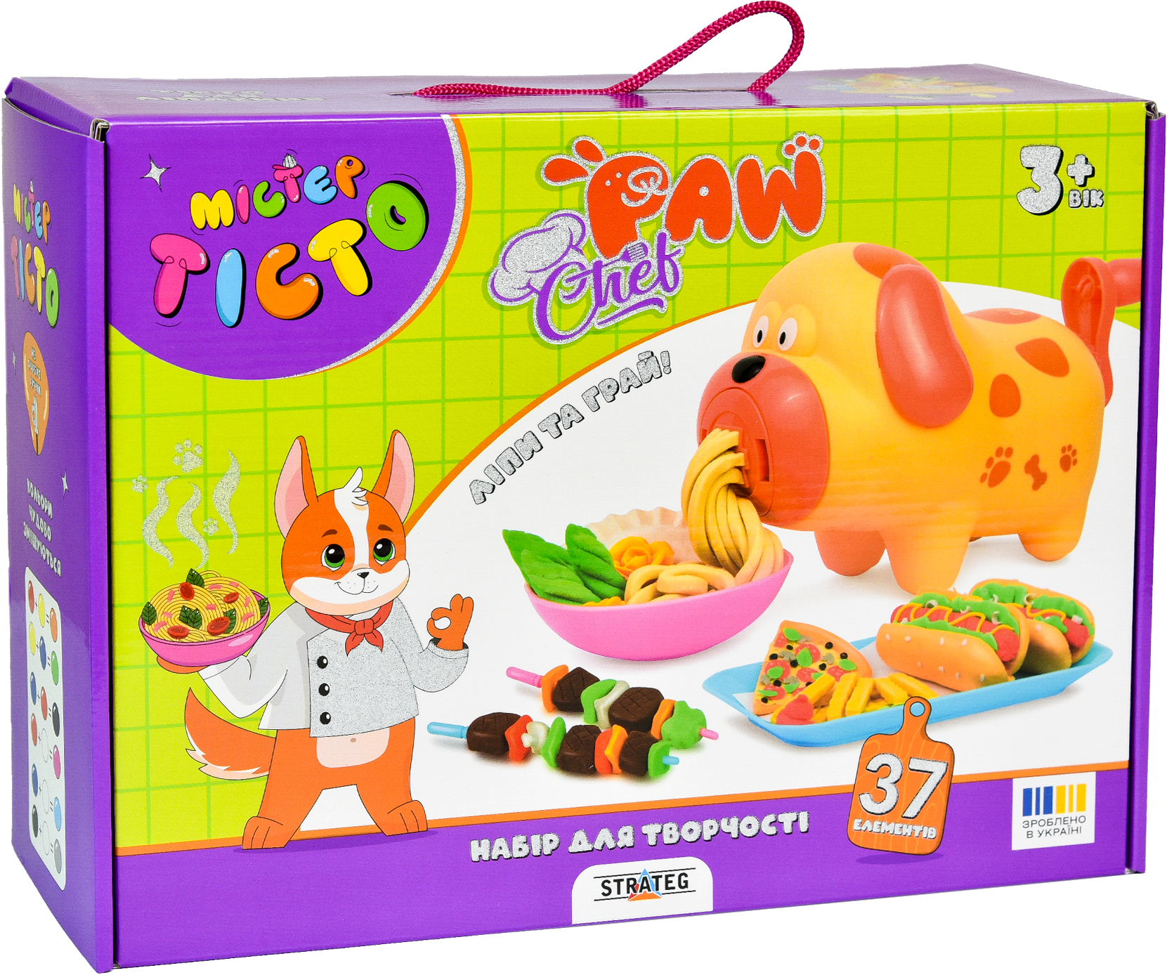 Лепка из теста Strateg Мистер тесто Paw Chef на украинском языке (41036) - Фото 1