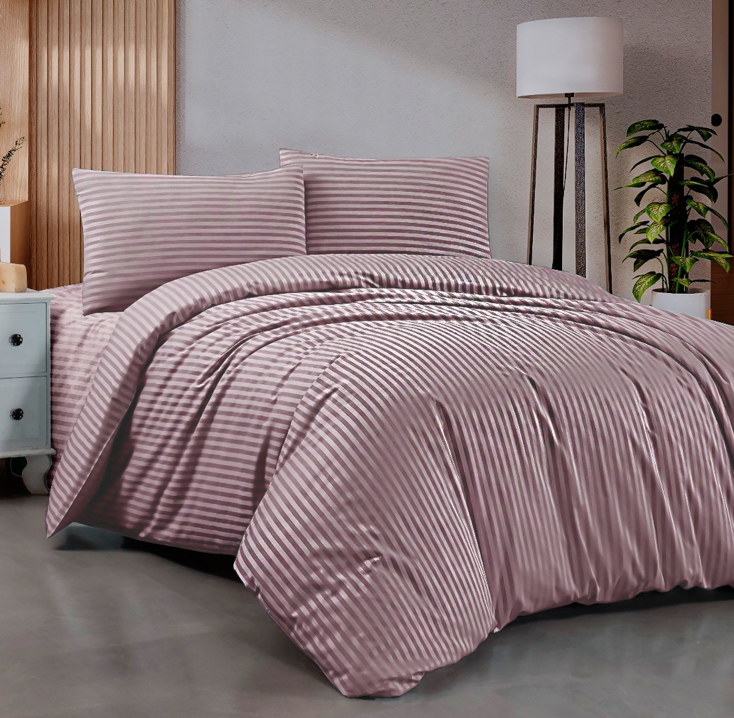 Комплект постельного белья Zastelli Rose Stripe 145х210 Розовый (21700) - Фото 1