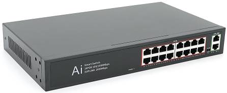 Коммутатор локальной сети (Switch) Merlion 4 POE 10/100 +2 RJ45 10/100 встроенный блок питания 52V (YT41641)