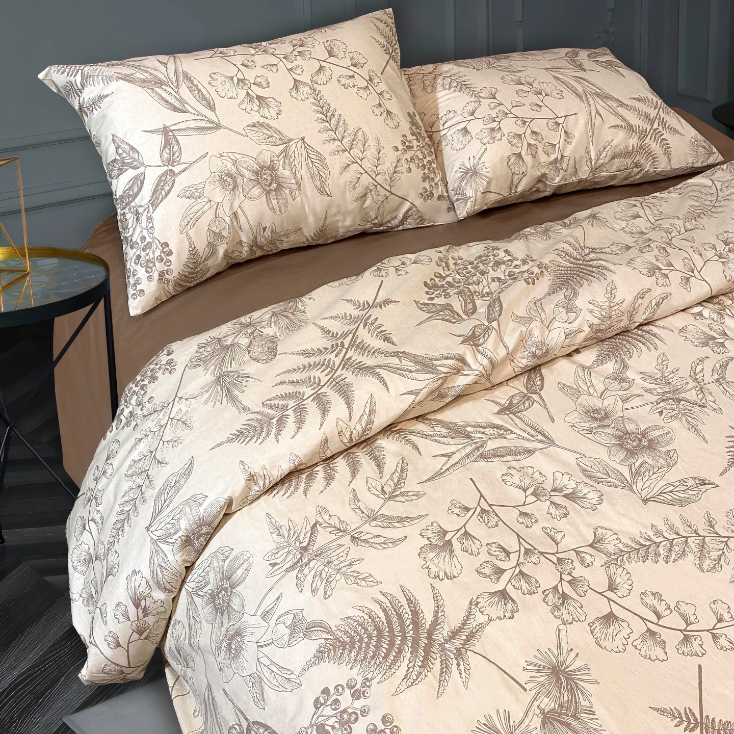 Комплект постельного белья Zastelli Лесная симфония Beige 2007/17-1319 AMPHORA 145х210 Бежевый (21867) - Фото 1