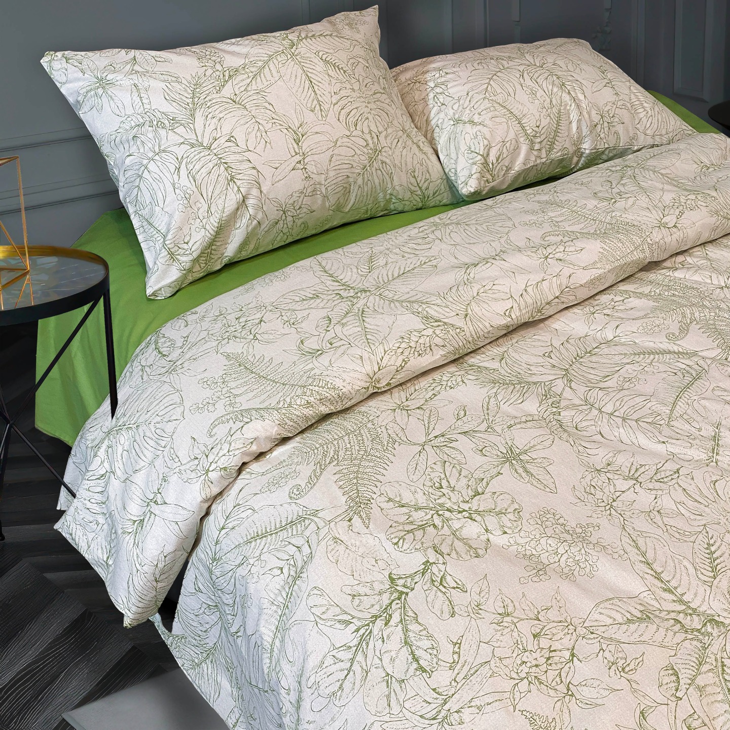 Комплект постельного белья Zastelli Зеленые горизонты 2009/15-0336 Herbal Garden 145х210 Зеленый (21869) - Фото 1