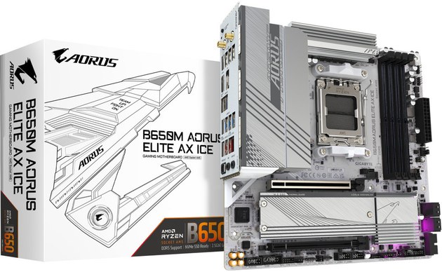 Материнская плата Gigabyte B650M A ELITE AX ICE DDR5 - Фото 1