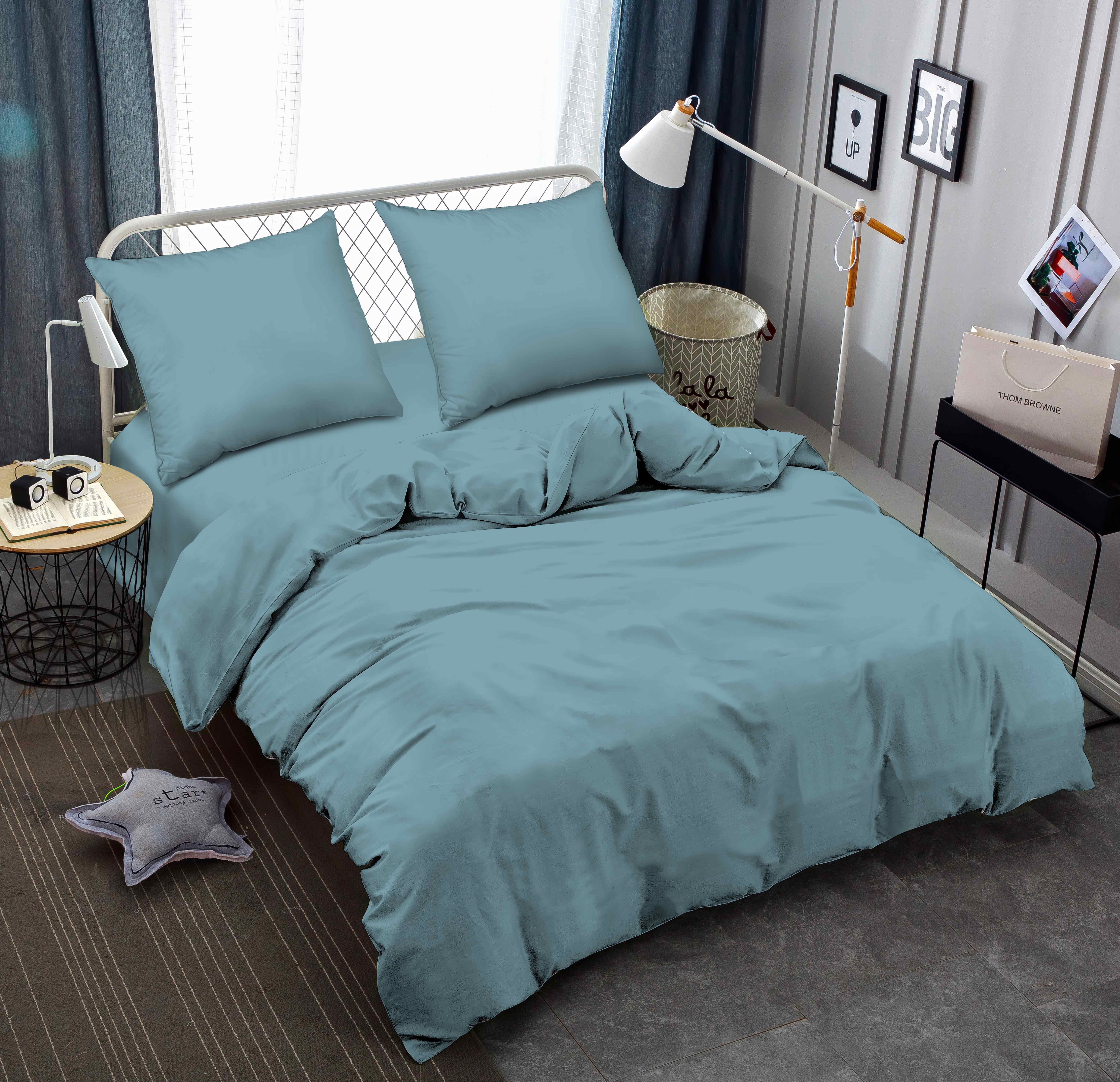 Комплект постельного белья Zastelli Smoke Blu жатка 200х220 см синий (17-4412) - Фото 1