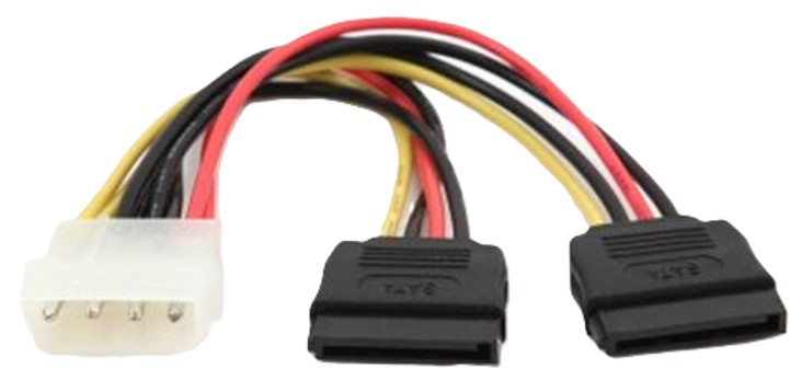 Кабель живлення Cablexpert Molex M/F - 2хSATA, 0.03m (CC-SATA-PSY-0.3M) - Фото 1
