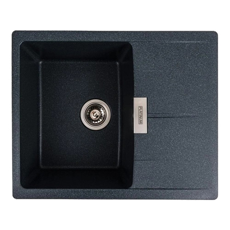 Мойка кухонная Platinum 6250 ZIRKONE матовый Антрацит - Фото 1