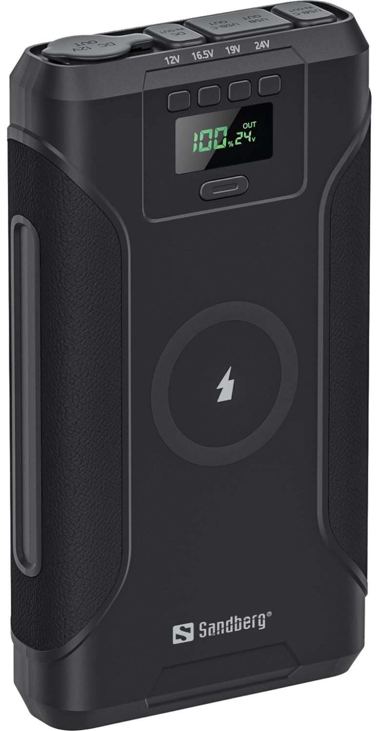 Батарея мобильная Sandberg Survivor 76800mAh DC91W PD100W,2xUSB-С+USB-A18W,Cigar Lighter120W (421-15) - Фото 1