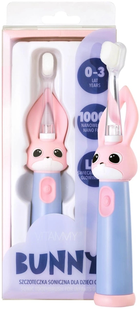 Зубная щетка электрическая Vitammy Bunny Light Pink - Фото 1