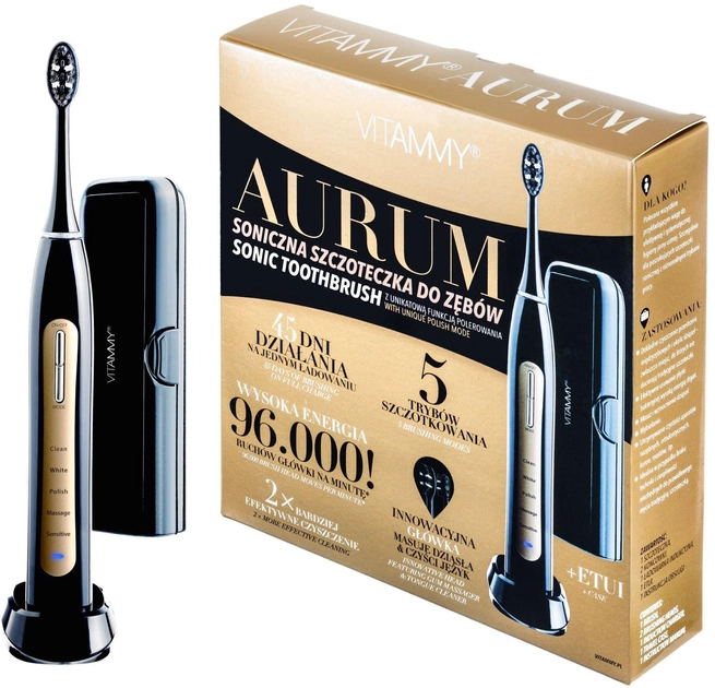 Зубная щетка электрическая Vitammy Aurum Black - Фото 1