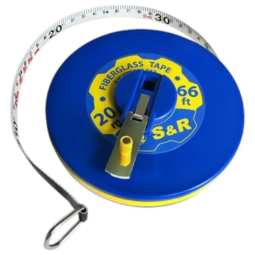 Рулетка S&R Fiberglass Tape 20 м x 13 мм (422920013) - Фото 1