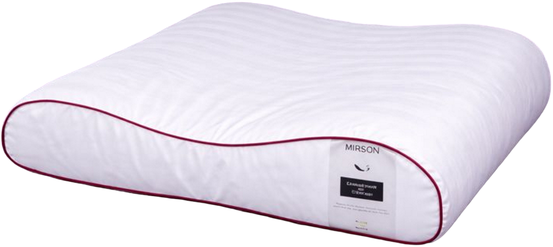 Подушка ортопедична MirSon №4236 Satin Stripe 30-0001 White (2200006424543) - Фото 1