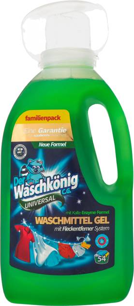 Гель для стирки Waschkonig UNIVERSAL 1625 мл (4260418935325) - Фото 1