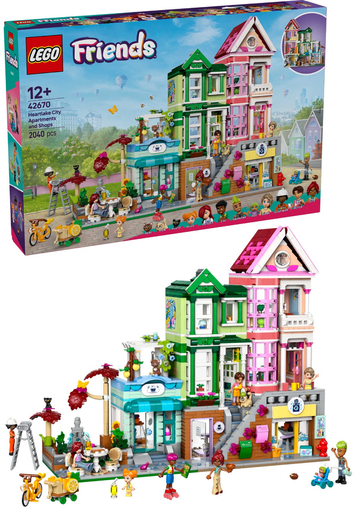 Конструктор LEGO Friends Хартлейк-Сити. Квартиры и магазины (42670) - Фото 1
