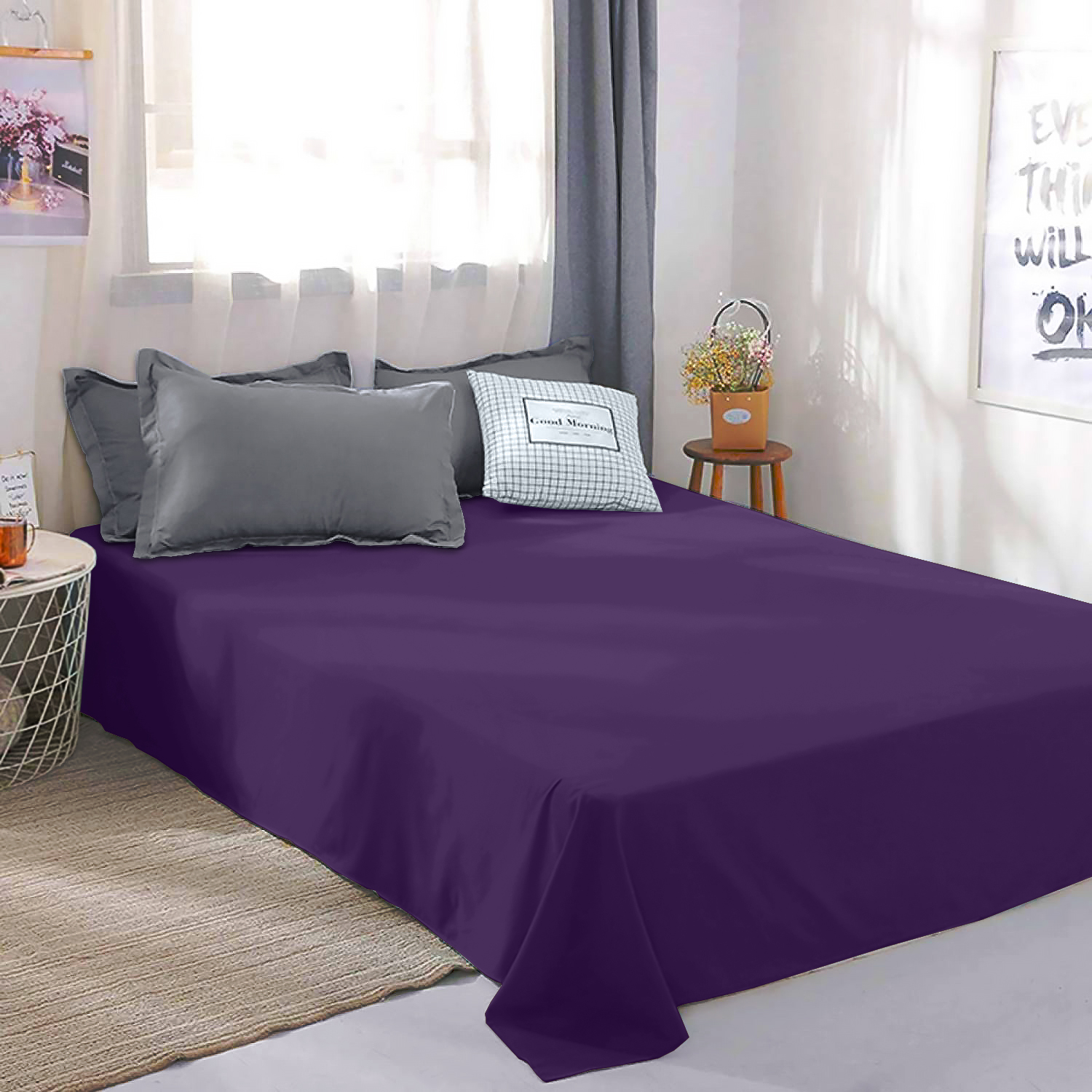 Набор простыней Zastelli 19-3424 Sunset Purple бязь 180х210 см 2 шт. (21950) - Фото 1