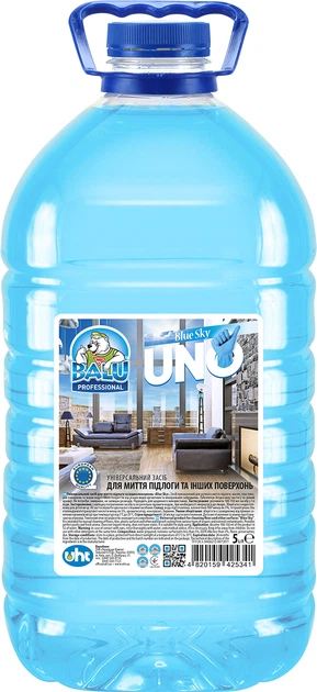 Средство по уходу за напольными покрытиями BALU для мытья, Blue Sky, 5 л - Фото 1