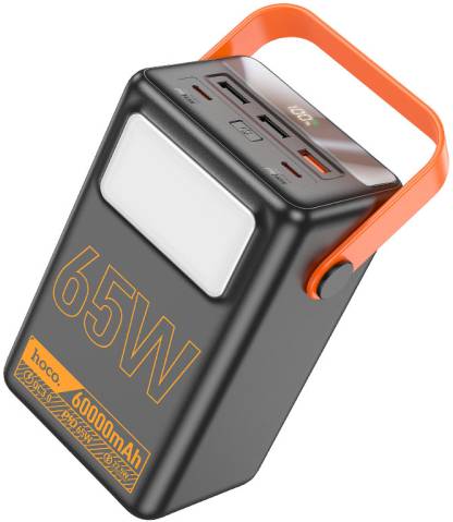 Батарея мобільна HOCO J110A 60000mAh 4USB+Type-C 65W+PD20W Black (43461) - Фото 1