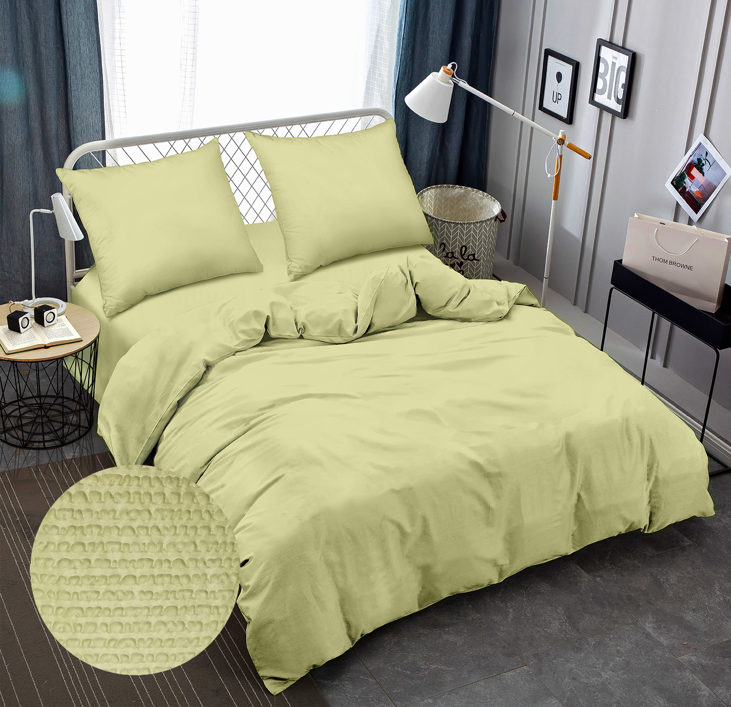 Комплект постільної білизни Zastelli 13-0317 Lily Green жатка 2х145х210 Салатовий (22242) - Фото 1