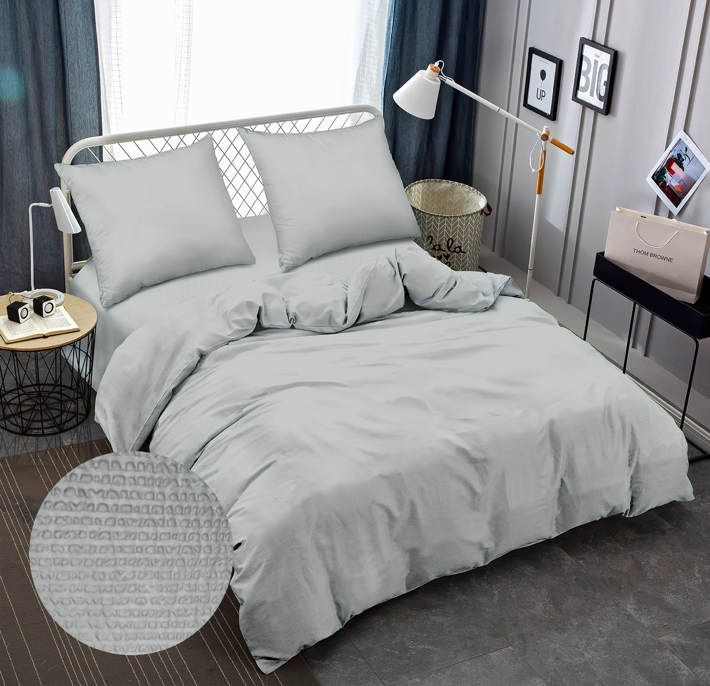 Комплект постельного белья Zastelli 14-4206 Pearl Blue 145х210 Серый (22218) - Фото 1