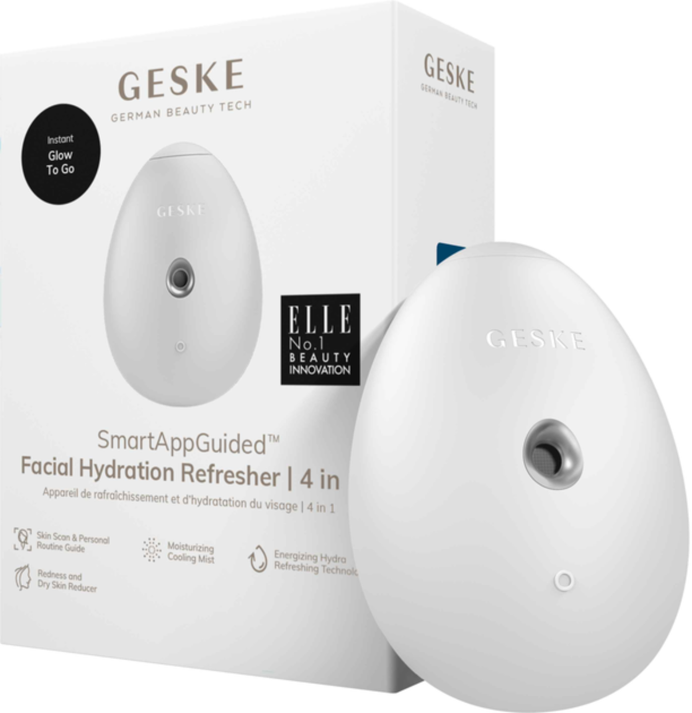 Електронний освіжувач для шкіри обличчя GESKE Facial Hydration Refresher 4 в 1 білий (GK000057WH01) - Фото 1