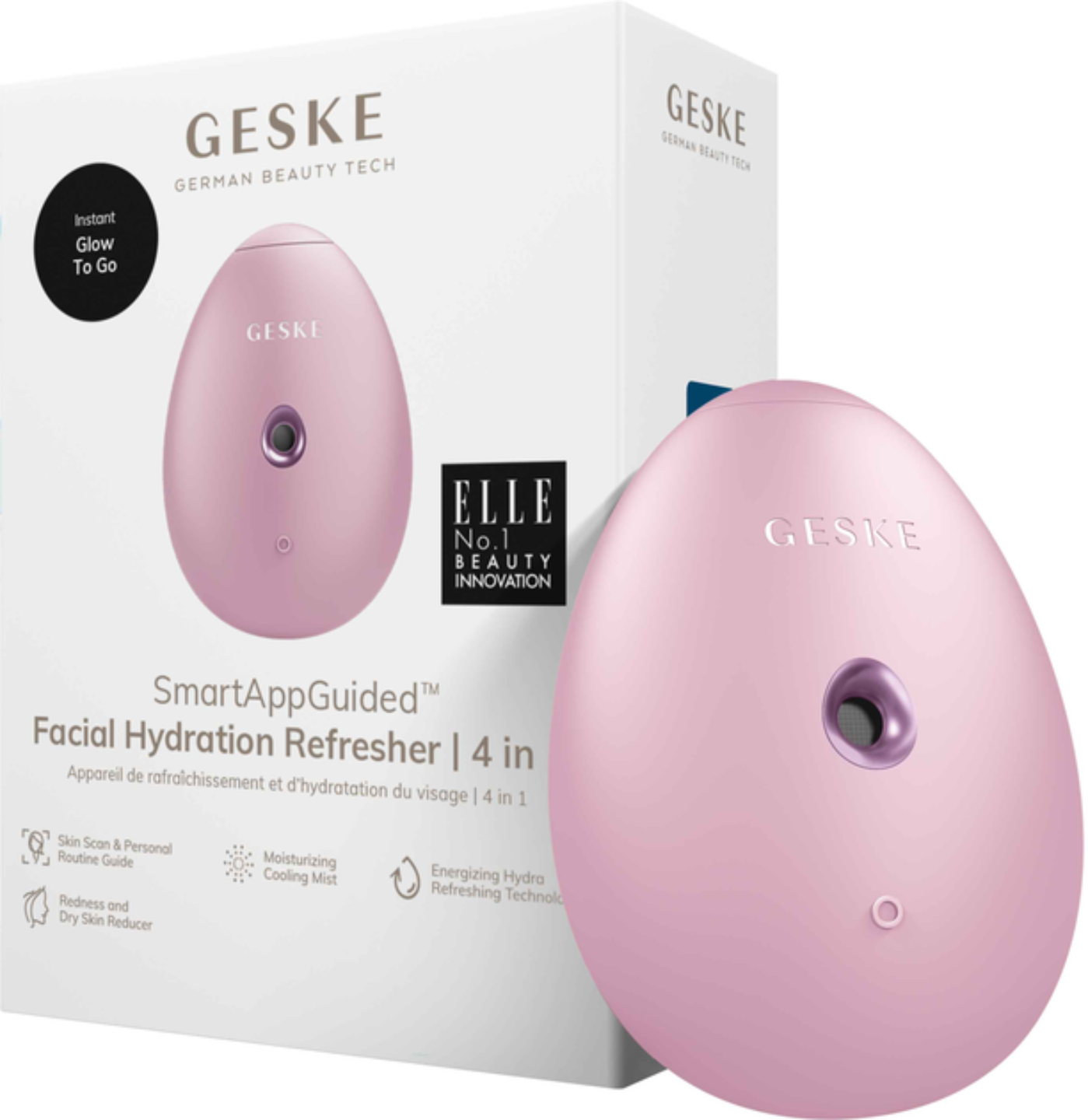 Електронний освіжувач для шкіри обличчя GESKE Facial Hydration Refresher 4 в 1 рожевий (GK000057PK01) - Фото 1
