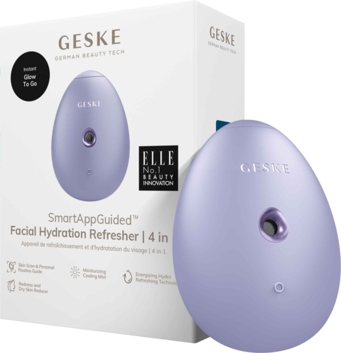 Електронний освіжувач для шкіри обличчя GESKE Facial Hydration Refresher 4 в 1 фіолетовий (GK000057PL01) - Фото 1