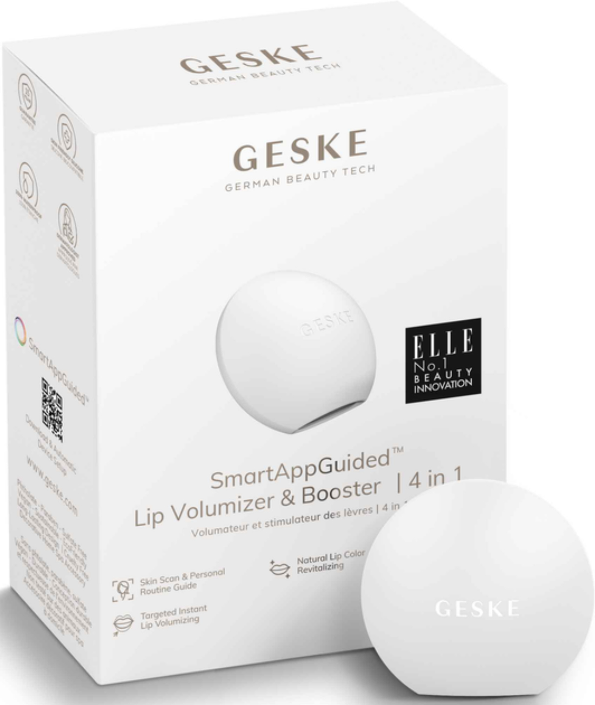 Пристрій для збільшення об'єму губ GESKE Lip Volumizer & Booster 4 в 1 білий S (GK000055WH01) - Фото 1