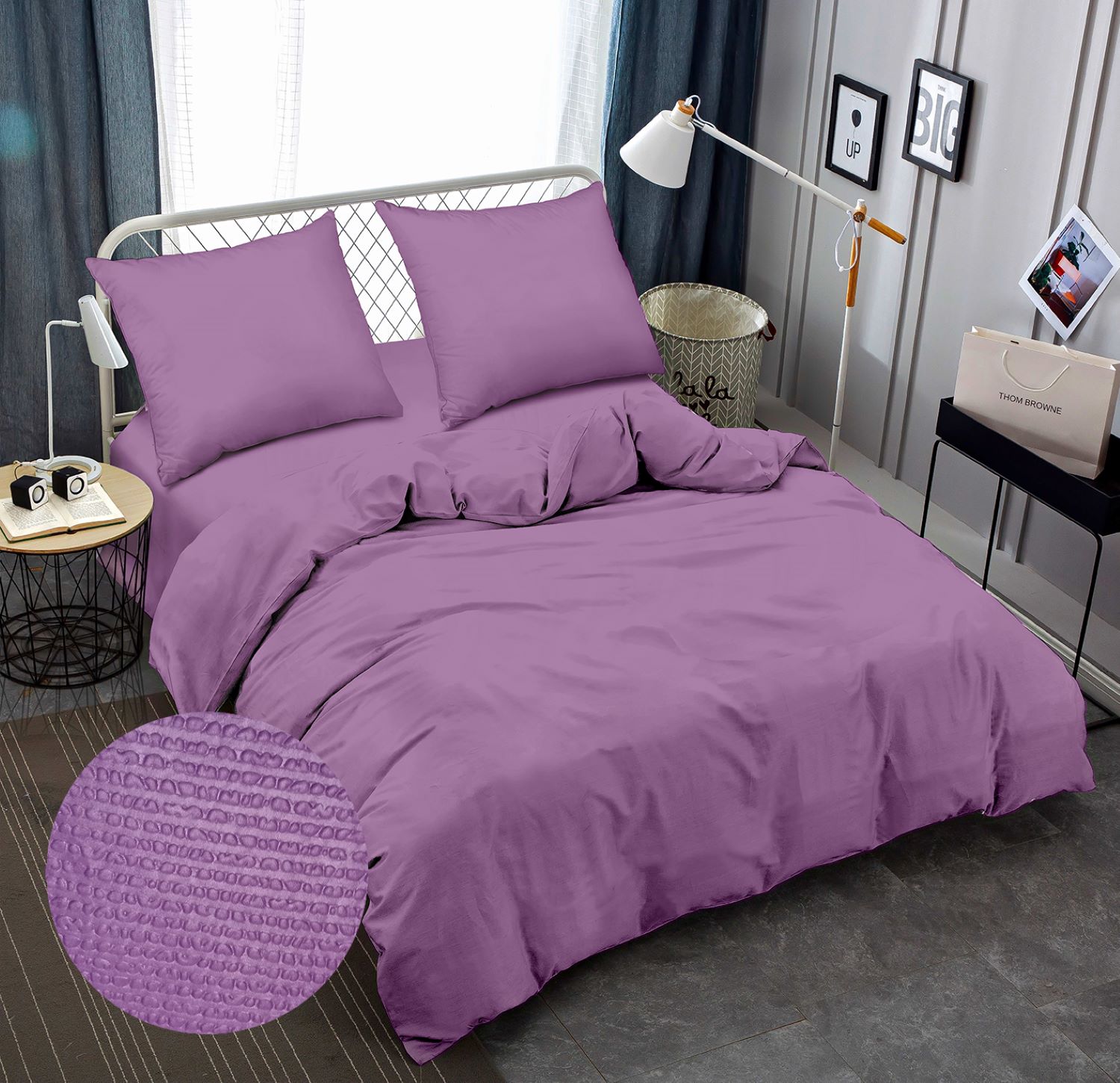 Комплект постельного белья Zastelli Amethyst Orchid жатка 200х220 см сиреневый (17-3628) - Фото 1