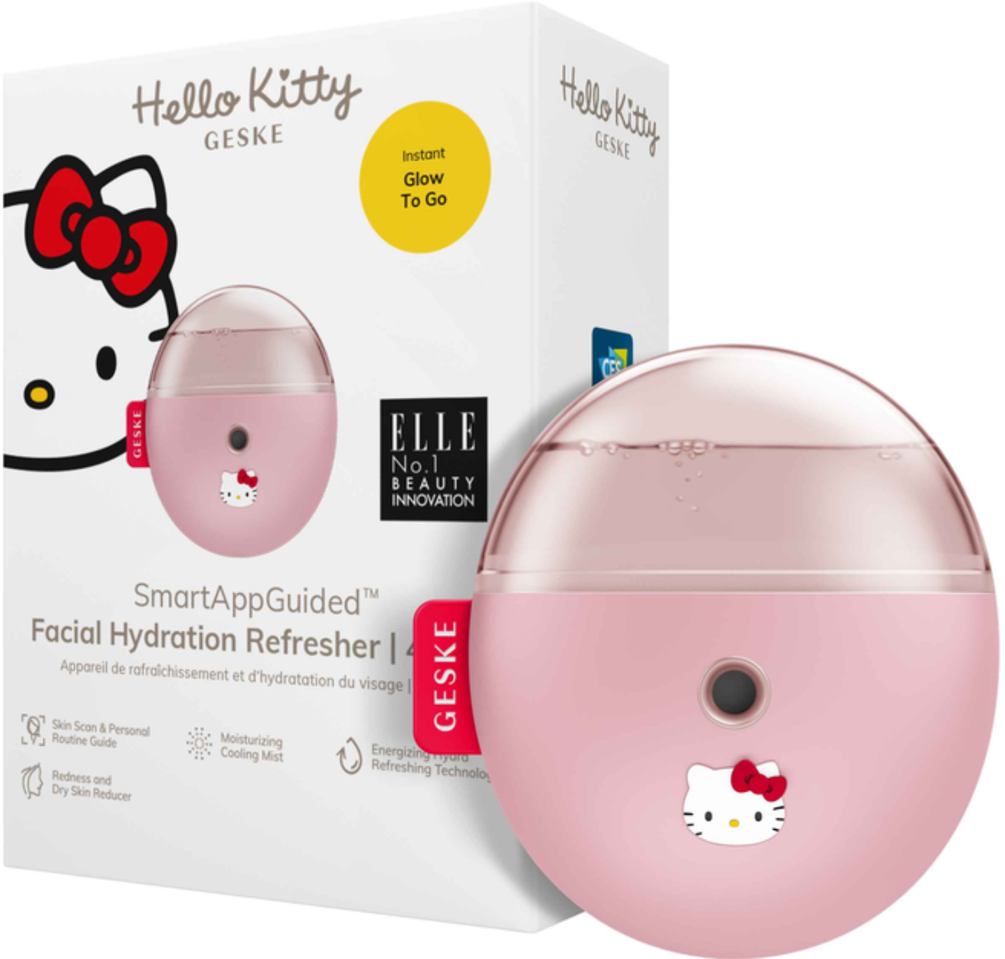 Електронний освіжувач для шкіри обличчя GESKE Facial Hydration Refresher 4 в 1 by Hello Kitty рожевий (HK000058PI01) - Фото 1