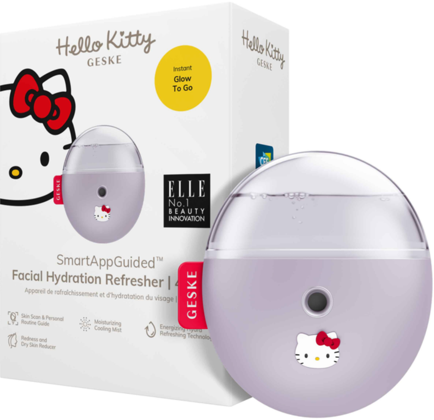 Електронний освіжувач для шкіри обличчя GESKE Facial Hydration Refresher 4 в 1 by Hello Kitty фіолетовий (HK000058PU01) - Фото 1