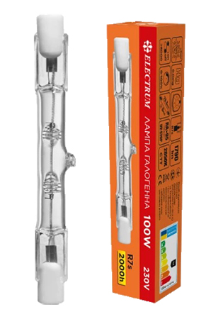 Лампочка галогенова Electrum 100W R7s 2800K (A-HL-0054) - Фото 1