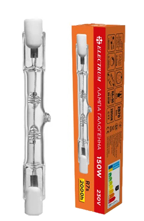 Лампочка галогенова Electrum 150W R7s 2800K (A-HL-0055) - Фото 1