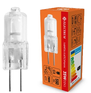 Лампочка галогенова Electrum 35W G4 2800K (A-HC-0116) - Фото 1
