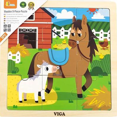 Головоломка из дерева Viga Toys Кузнечики 9 ел. (44624) - Фото 1