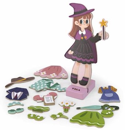 Настольная игра магнитная (5-7 лет) Viga Toys Одень девочку (44635) - Фото 1