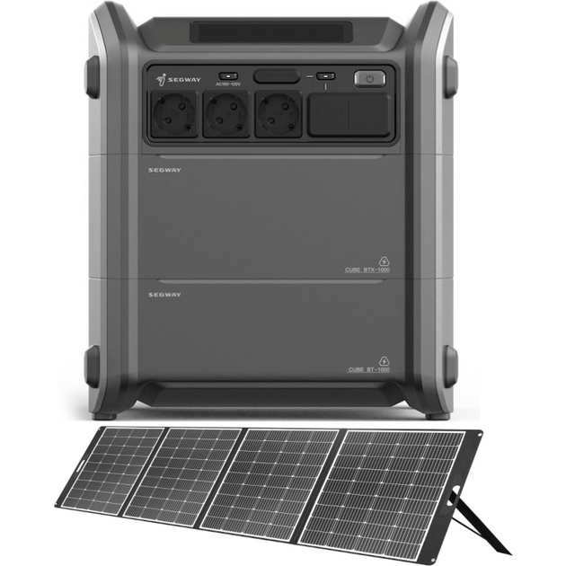 Зарядная станция универсальная Segway CUBE 2000 + Солнечная панель 2E 400W (AA.13.04.02.0007-SET400) - Фото 1
