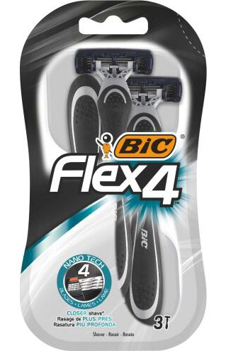 Станок мужской одноразовый BIC Flex 4 Comfort 3 шт. (3086123220614) - Фото 1