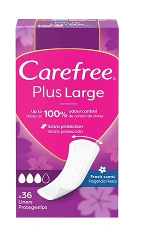 Прокладки гигиенические Carefree Plus Large Fresh 36 шт. (3574661487656) - Фото 1