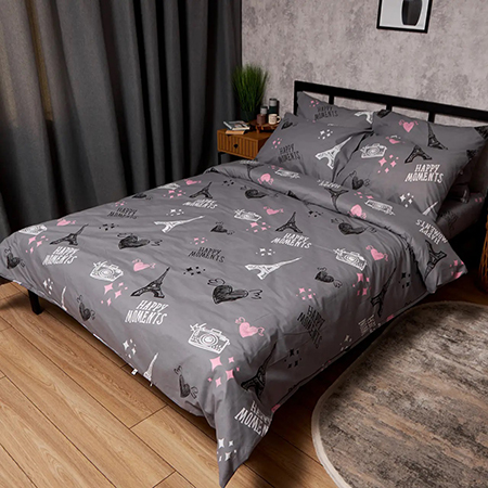 Комплект постільної білизни Moon&Star Бязь Gold Люкс Paris Moments King Size 220x240 нав. 2х50х70 (MS-820009556) - Фото 1
