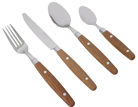 Набор столовых приборов туристических Gimex Cutlery Nature 16 Pieces 4 Person Wood (6960904) - Фото 1