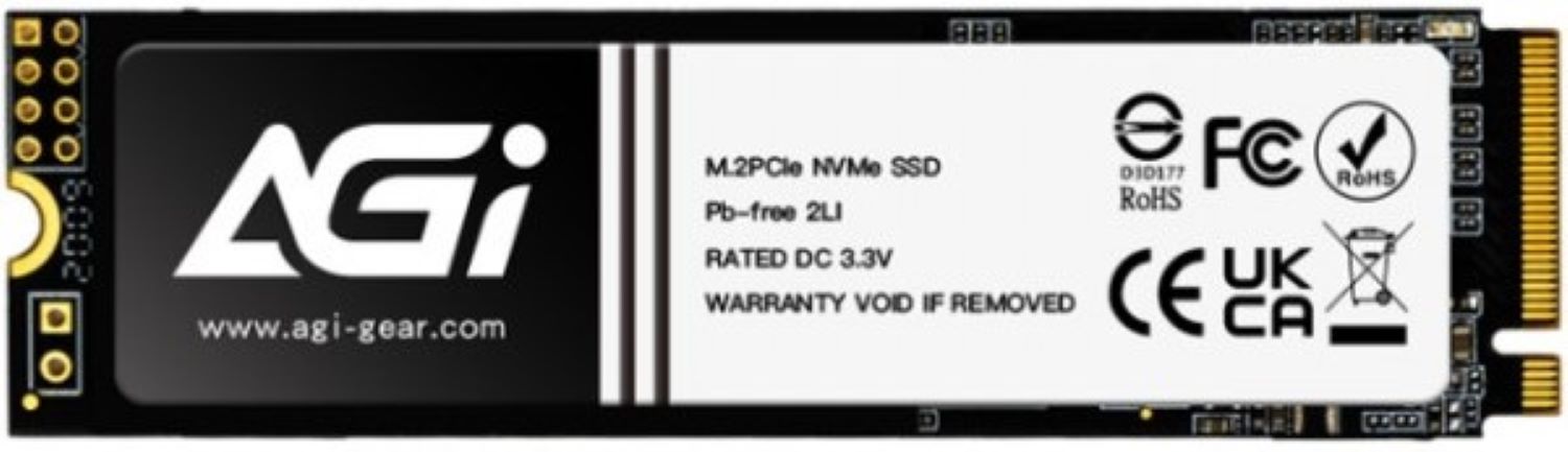 SSD-накопитель внутренний AGI 512Gb AI298 M.2 2280 PCIe Gen 3x4 NVMe 1.3 3D NAND (AGI512GIMAI298) - Фото 1