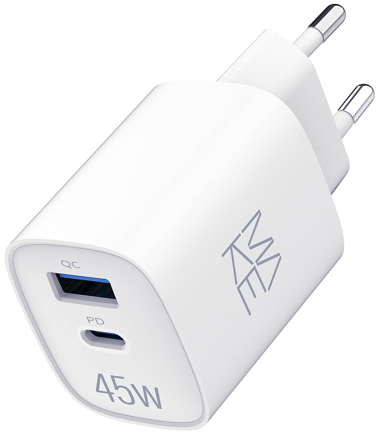 Сетевое зарядное устройство MAKE 45W GaN PD + QC3.0 White (MCW-4521GWH) - Фото 1