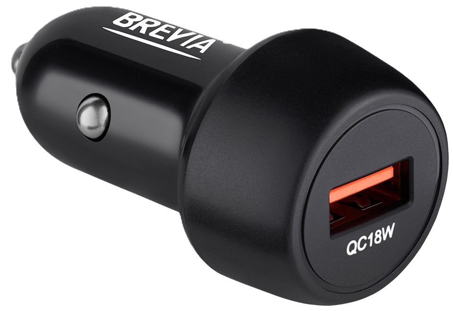 Автомобільний зарядний пристрій Brevia ePower SingleDrive 18W 1xUSB-A (46018UB) - Фото 1