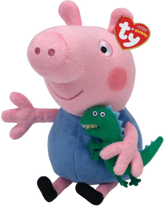 Мягкая игрушка животное TY Peppa Pig Джордж 15 см (46130) - Фото 1