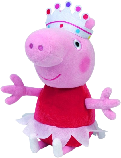 Мягкая игрушка животное TY Peppa Pig Балерина Пеппа 15 см (46151) - Фото 1