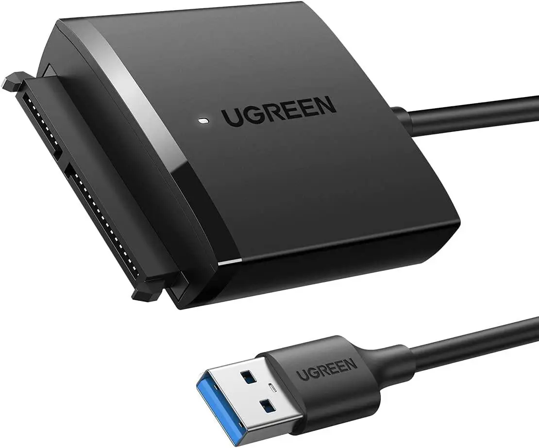Кабель USB Type-A - USB Type-A UGREEN CM257 USB 3.0 Type-А SATA III (F) Black (60561) - Фото 1