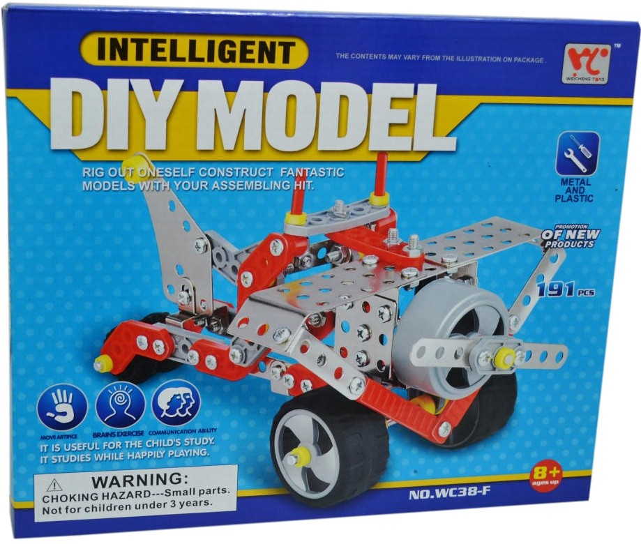 Металевий конструктор Same Toy Inteligent DIY Model Літак 191 ел. (WC38FUt) - Фото 1