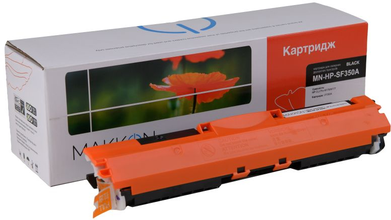 Картридж для лазерных принтеров/МФУ Makkon совместимый аналог HP СF350A (130A) black (MN-HP-SF350A) - Фото 1