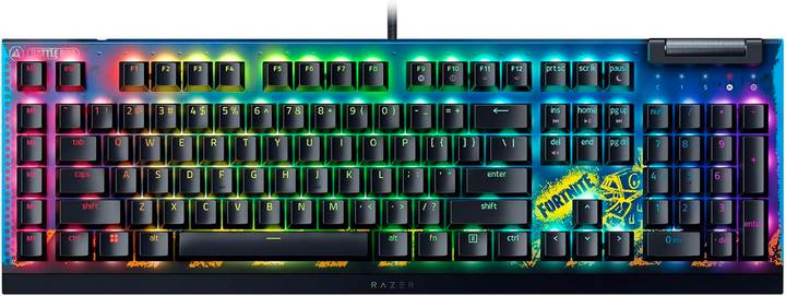 Клавиатура проводная игровая Razer BlackWidow V4 X, Yellow Switch, Fortnite (RZ03-04703600-R3M1) - Фото 1