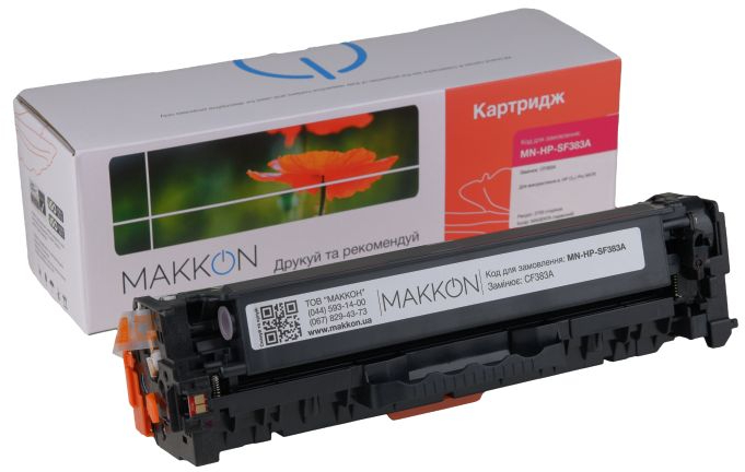 Картридж для лазерных принтеров/МФУ Makkon совместимый аналог HP CF383A (312A) magenta (MN-HP-SF383A) - Фото 1