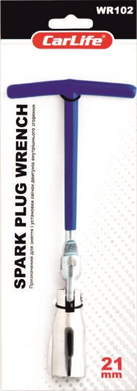 Ключ свечной CarLife 21 мм (WR102) - Фото 1