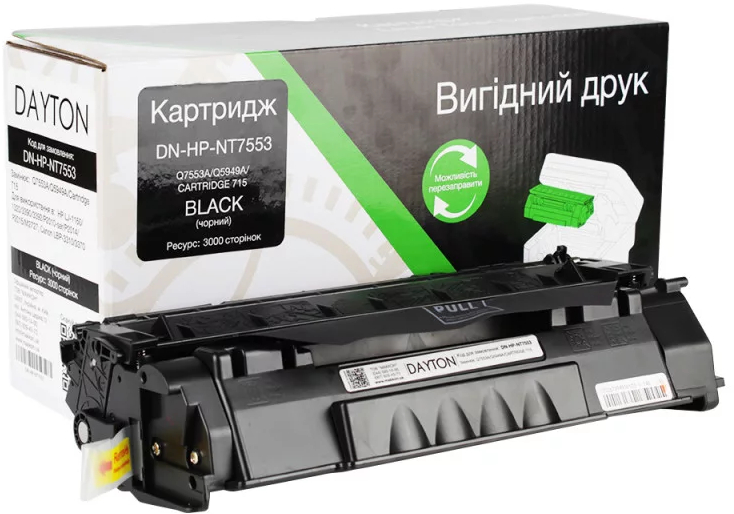 Картридж для лазерных принтеров/МФУ Dayton HP Q5949A (49A)/Q7553A (53A), Canon 715 for LJ 1320/P2015 (DN-HP-NT7553) - Фото 1